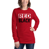 RED and BLACK Unisex Long Sleeve Tee