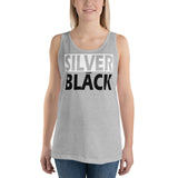 SILVER and BLACK Unisex Tank Top