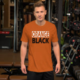 ORANGE and BLACK Short-Sleeve Unisex T-Shirt