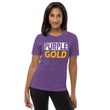 PURPLE and GOLD Short sleeve t-shirt