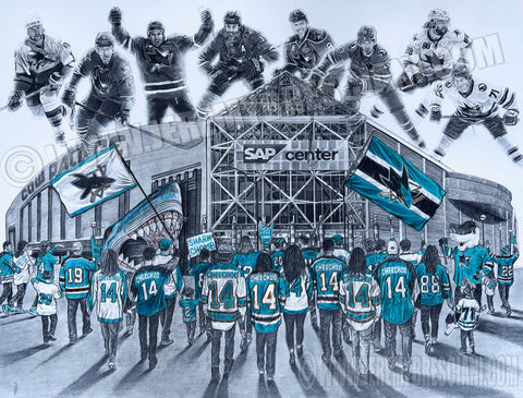 Custom Game Day drawing of YOUR team