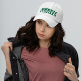 GREEN and WHITE Dad hat