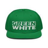 GREEN and WHITE Snapback Hat