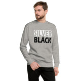 SILVER and BLACK Unisex Fleece Pullover