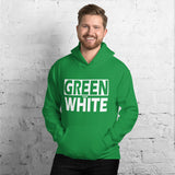 GREEN and WHITE Unisex Hoodie