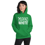 GREEN and WHITE Unisex Hoodie