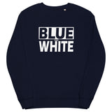 BLUE and WHITE Unisex organic sweatshirt