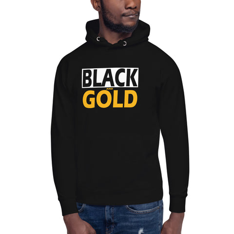 BLACK and GOLD Unisex Hoodie