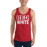 RED and WHITE Unisex Tank Top