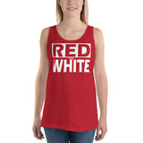RED and WHITE Unisex Tank Top