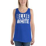 BLUE and WHITE Unisex Tank Top