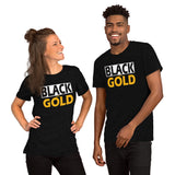 BLACK and GOLD Short-Sleeve Unisex T-Shirt