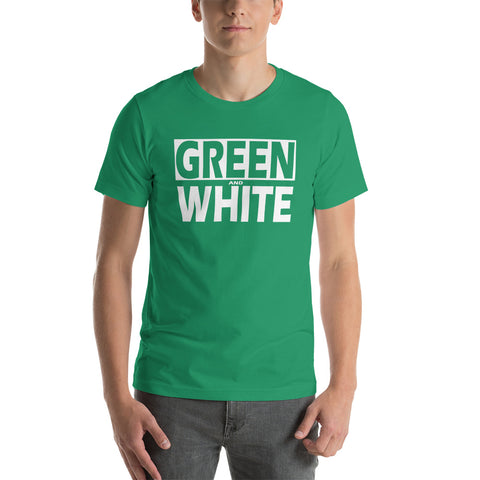 GREEN and WHITE Short-Sleeve Unisex T-Shirt