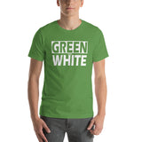GREEN and WHITE Short-Sleeve Unisex T-Shirt