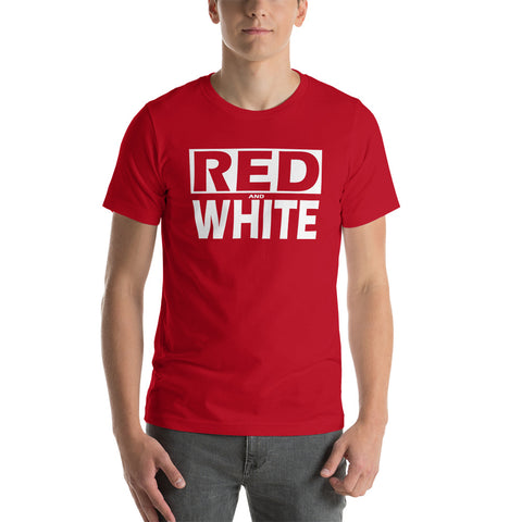 RED and WHITE Short-Sleeve Unisex T-Shirt