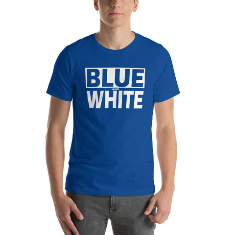 BLUE and WHITE Short-Sleeve Unisex T-Shirt