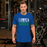 BLUE and GREEN Short-Sleeve Unisex T-Shirt
