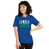 BLUE and GREEN Short-Sleeve Unisex T-Shirt