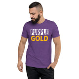 PURPLE and GOLD Short sleeve t-shirt