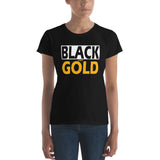 BLACK and GOLD Women's short sleeve t-shirt