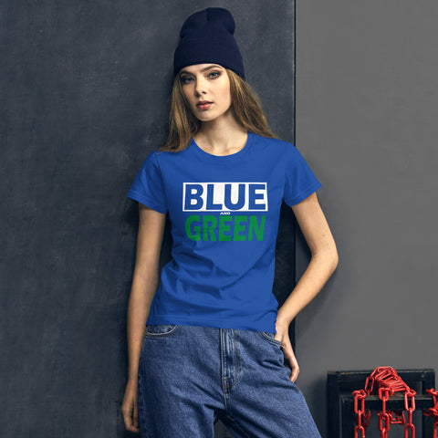 BLUE and GREEN Women's short sleeve t-shirt